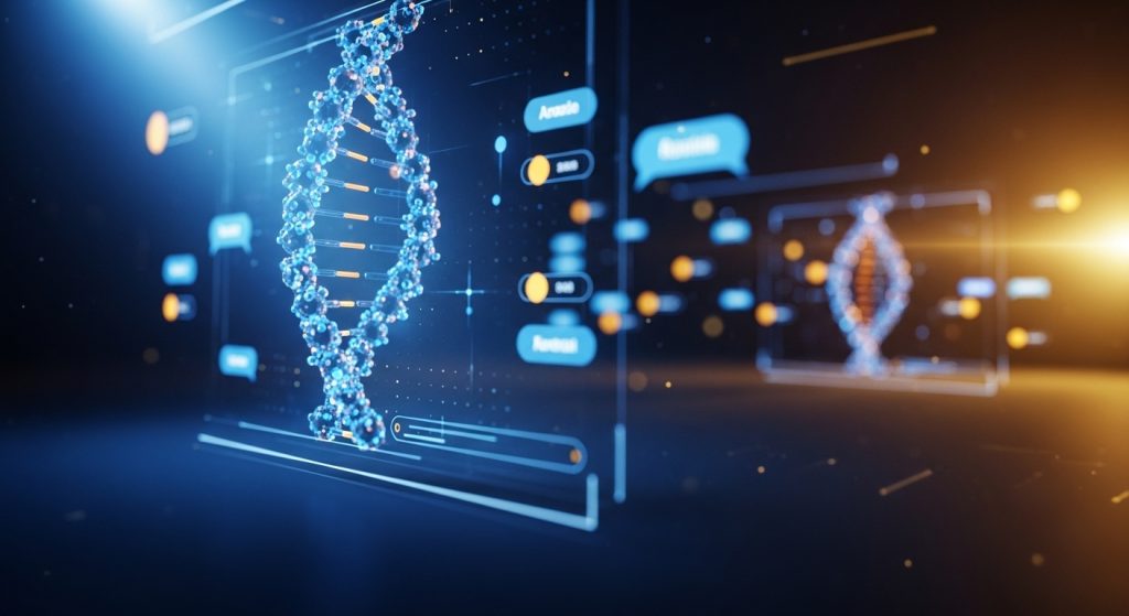 블록체인 노드들과 연결되어 실시간으로 소스코드의 무결성을 검증하는 홀로그램 인터페이스