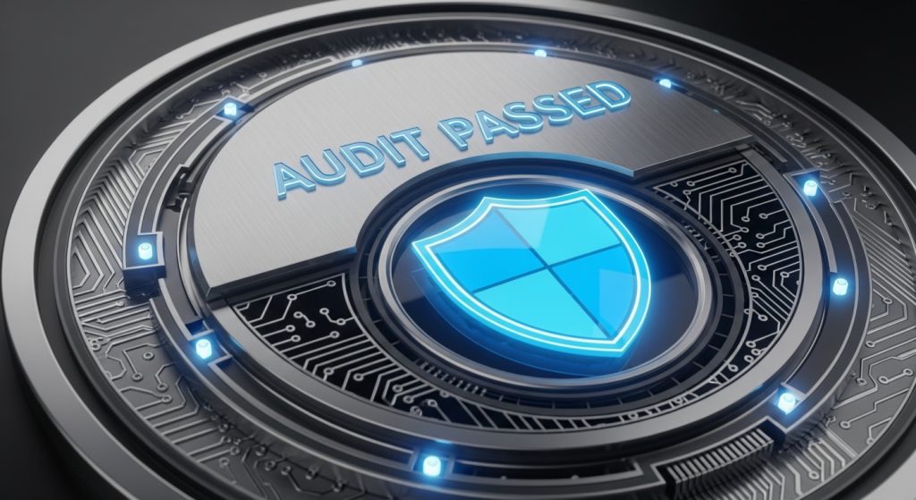 보안 검증을 통과한 테더 환전 플랫폼의 오딧 인증서 시각화